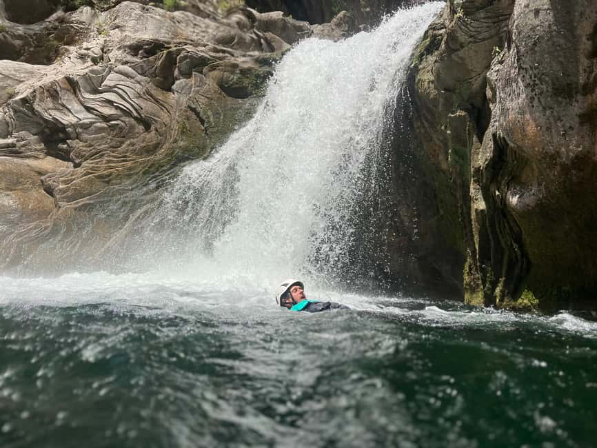 Small Group Canyoning with proffesional guide - Getting fitted with wetsuit, helmet, and harness