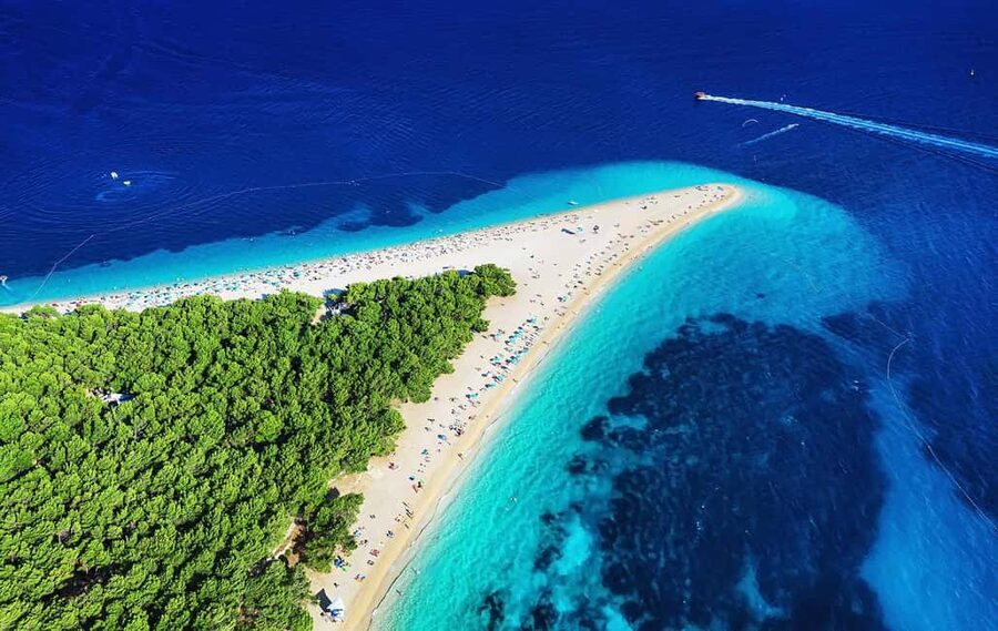 Speedboat to 3 islands: Hvar, Brač, Zečevo with watersports - Bol on Brač: stone streets and a local start