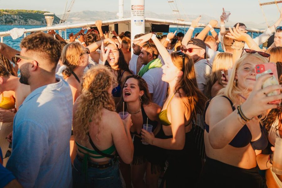 Split: Blue Lagoon Boat Party with Slide, Dj and After Party - A 30-minute swim at the quieter bay