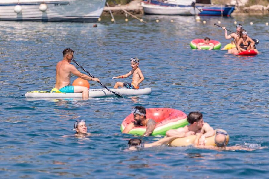 Split: Blue Lagoon, Shipwreck, & Šolta with Lunch & Drinks - Krknjaši Blue Lagoon, the final swim