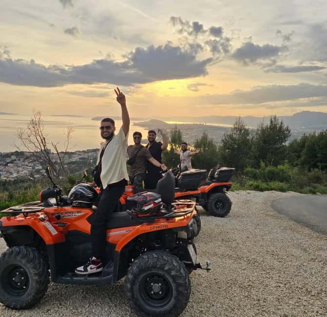 SPLIT: Guided ATV Tour Gornja Podstrana & Horses - Riding the new quads through Gornja Podstrana