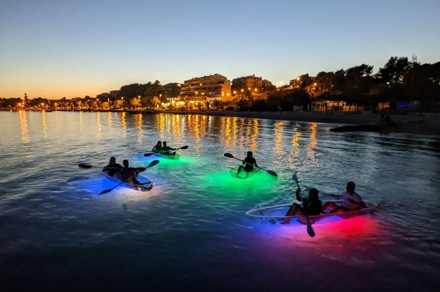 Split: Illuminated Evening Guided Kayaking Tour - Paddling up the Žrnovnica River
