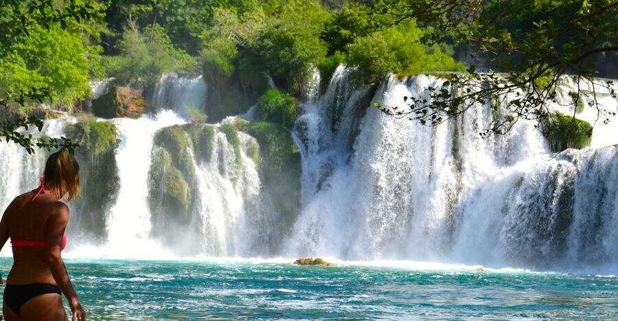 Split: Krka Waterfalls Guided Day Trip with Swim & Boat Tour - From Split to the Krka River