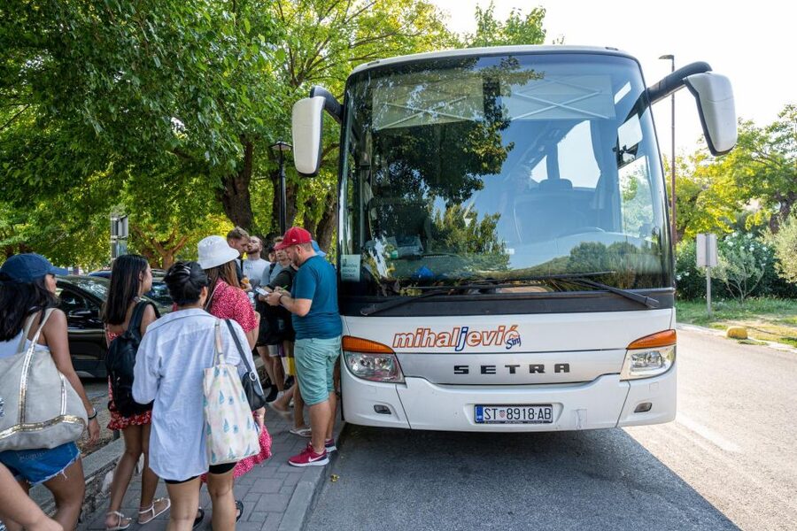 Split: Krka Waterfalls Guided Day Trip with Swim & Boat Tour - The boat ride toward Skradin