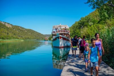 Split: Krka Waterfalls Trip with Boat Cruise and Swimming