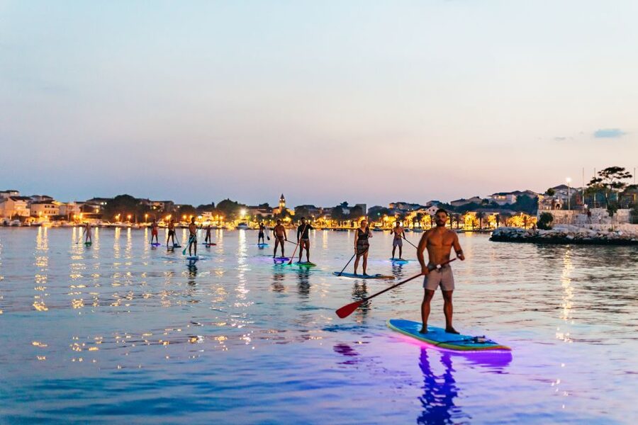 Split: Stand Up Paddleboard Night Glow Tour - The quieter river section near Stobreč