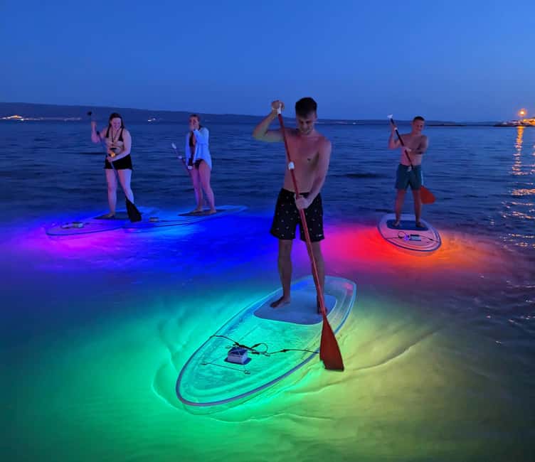 Split: Transparent SUP night Glow tour - A short lesson before the lights come on