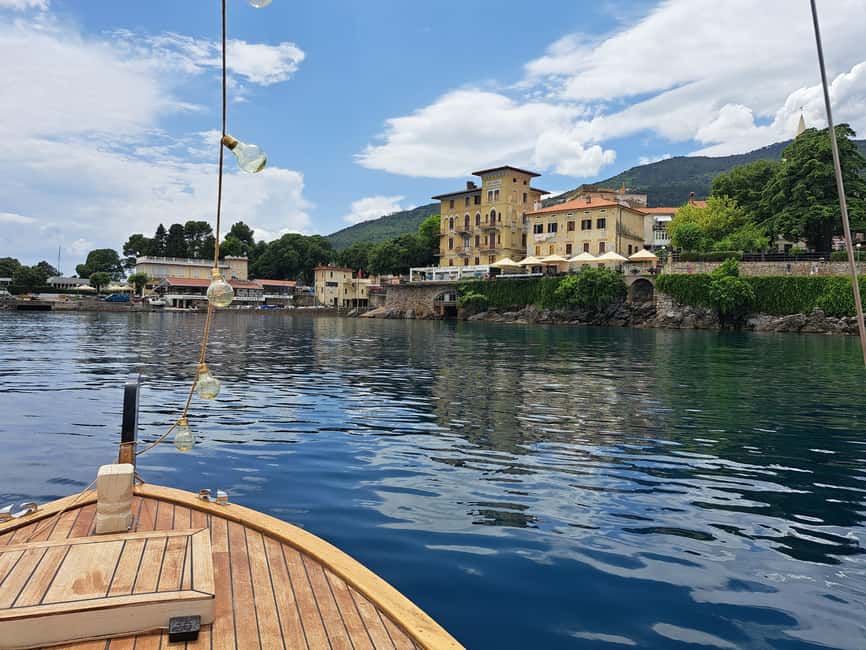Sunset or Swim Ride Opatija on Madonnina Boat Tour - Along the route toward Volosko