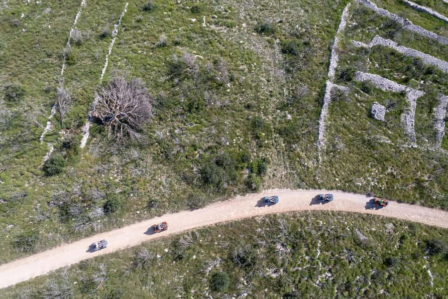 Trogir, Žedno: Čiovo Island 100% Off-Road Quad ATV Tour - The cliffside monastery beside the Adriatic