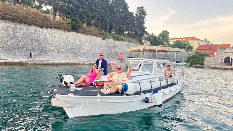 Zadar: Sunset boat tour with champagne - The Sea Organ looks different from the water